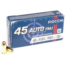45ACP 230GR FMJ FIOCCHI 50 ROUND BOX