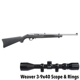 RUGER® 10/22® 22LR STAINLESS SYNTHETIC SCOPE PKG