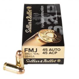 45ACP 230GR FMJ SELLIER & BELLOT BOX OF 50