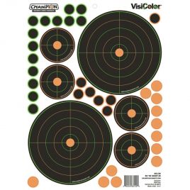 CHAMPION ADHESIVE VISICOLOR TARGET 50YD SIGHT 5PK