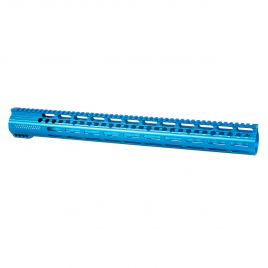AR 308 HANDGUARD MLOK BLUE 19.25IN FIVE ROWS