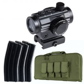 AR15 PISTOL COMBO OPTIC WITH CASE THREE 30RD MAGS