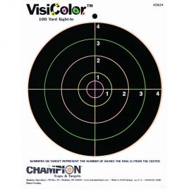 CHAMPION VISICOLOR 100YD SIGHT-IN TARGET 10 PACK