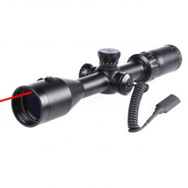 3-9X42 SCOPE MIL-DOT RETICLE RED LASER WITH SWITCH