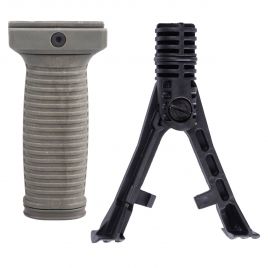 AR15 VERTICAL GRIP GREEN 4IN WITH BIPOD