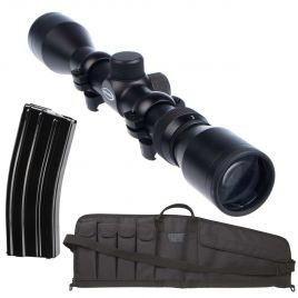 AR15 RIFLE SCOPE COMBO 30RD MAG AND CASE