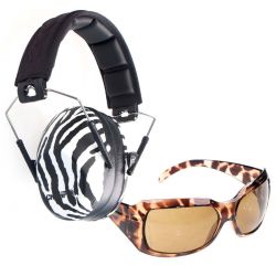 CHAMPION EAR MUFFS AND SHOOTING GLASSES EXOTIC SET